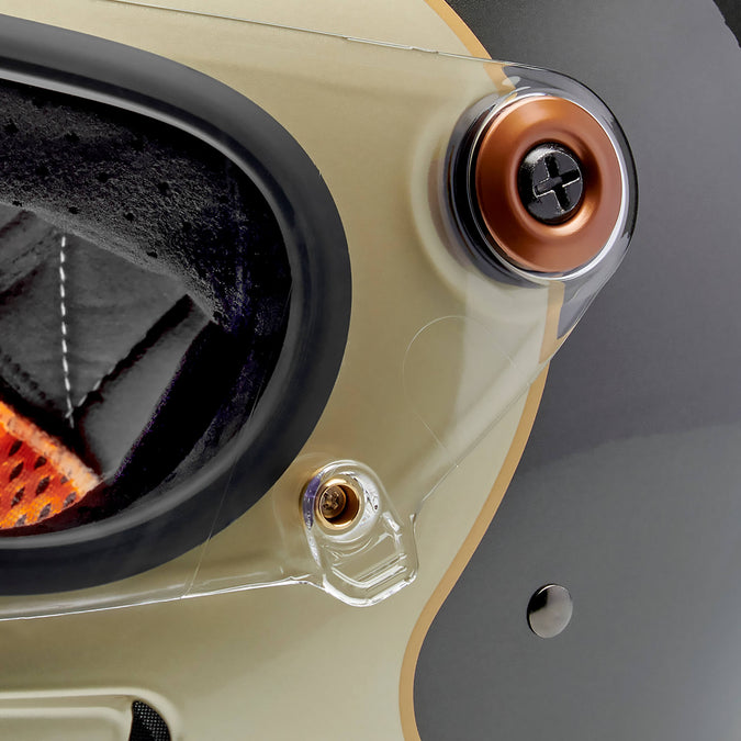 Gringo SV DOT/ECE Approved Full Face Helmet - Metallic Champagne/Charcoal Tracker