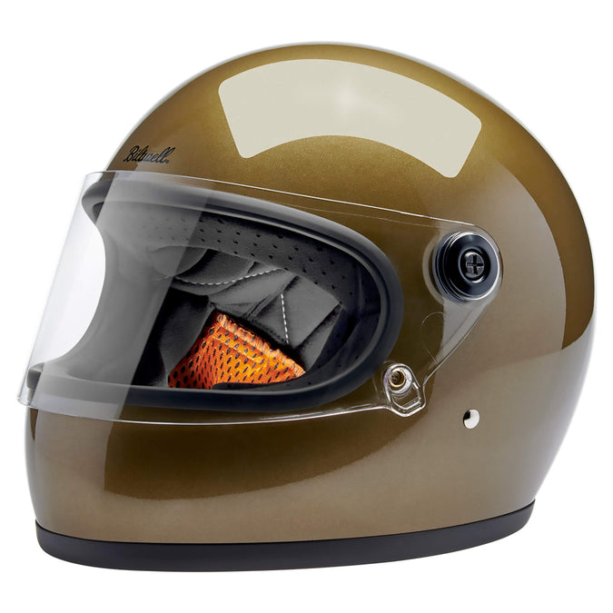 Gringo S DOT/ECE R22.06 Approved Full Face Helmet - Ugly Gold Metallic