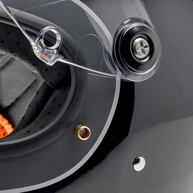 Gringo S DOT/ECE R22.06 Approved Full Face Helmet - Gloss Strom Grey/Black Tracker