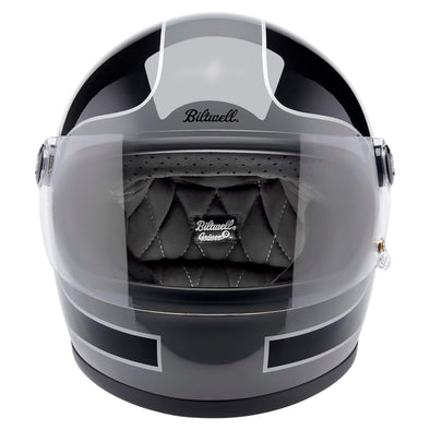 Gringo S DOT/ECE R22.06 Approved Full Face Helmet - Gloss Strom Grey/Black Tracker