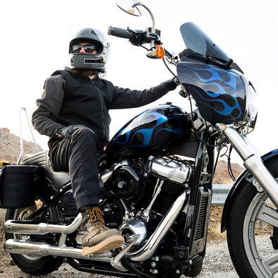 Gringo S DOT/ECE R22.06 Approved Full Face Helmet - Gloss Strom Grey/Black Tracker