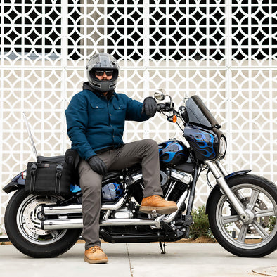 Gringo S DOT/ECE R22.06 Approved Full Face Helmet - Gloss Strom Grey/Black Tracker