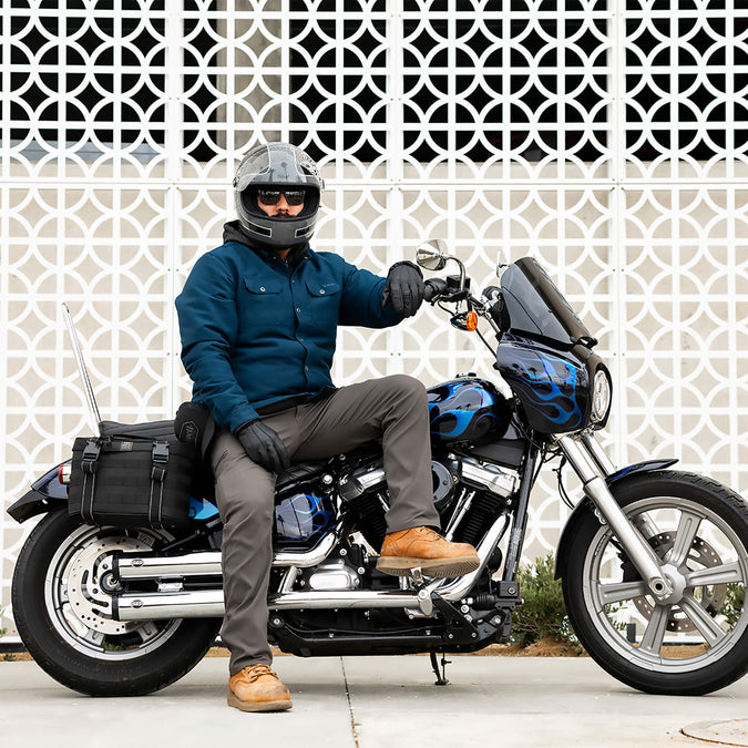 Gringo S DOT/ECE R22.06 Approved Full Face Helmet - Gloss Strom Grey/Black Tracker