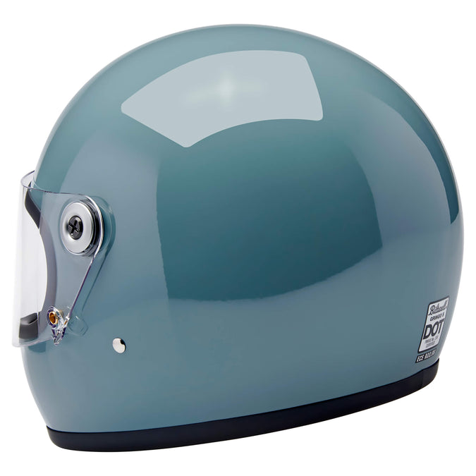 Gringo S DOT/ECE R22.06 Approved Full Face Helmet - Gloss Agave Blue