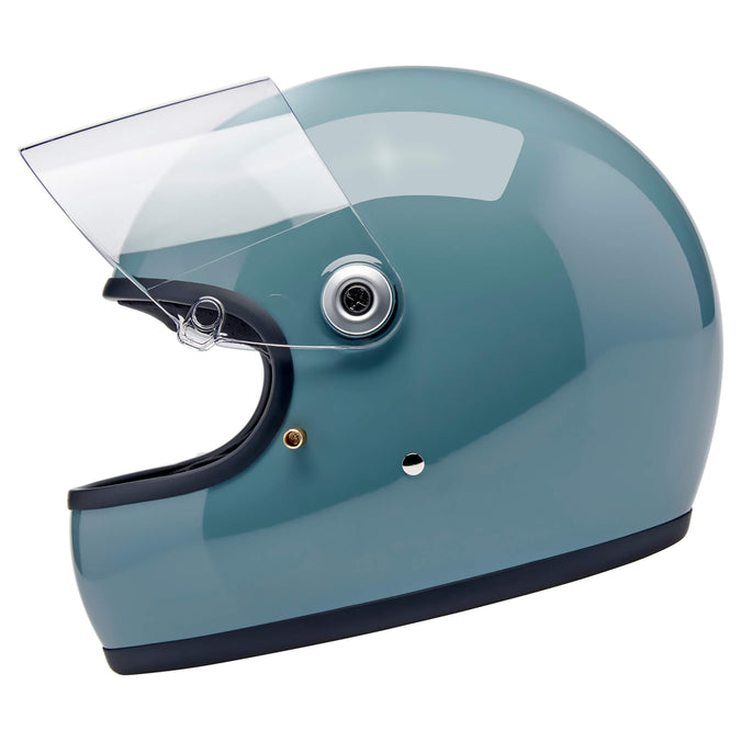 Gringo S DOT/ECE R22.06 Approved Full Face Helmet - Gloss Agave Blue