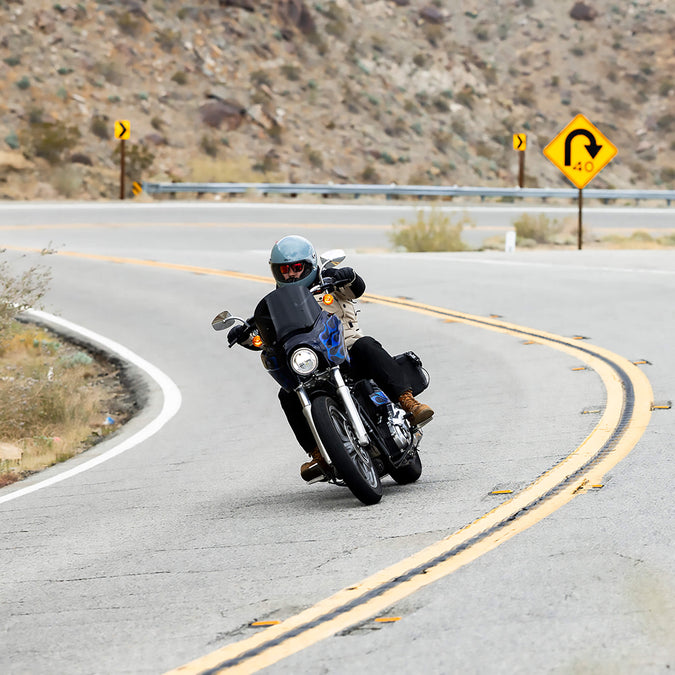 Gringo S DOT/ECE R22.06 Approved Full Face Helmet - Gloss Agave Blue