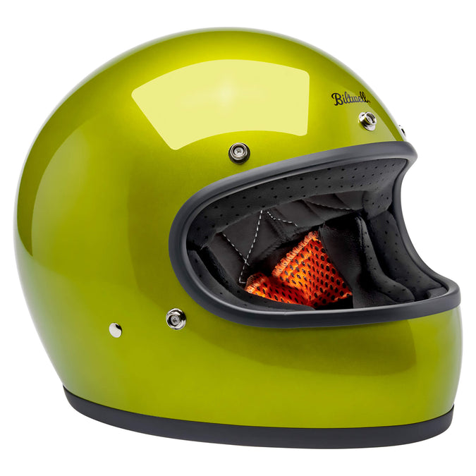 Gringo DOT/ECE R22.06 Approved Full Face Helmet - Metallic Lime