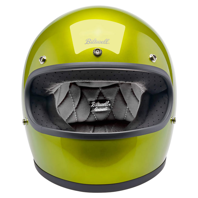 Gringo DOT/ECE R22.06 Approved Full Face Helmet - Metallic Lime