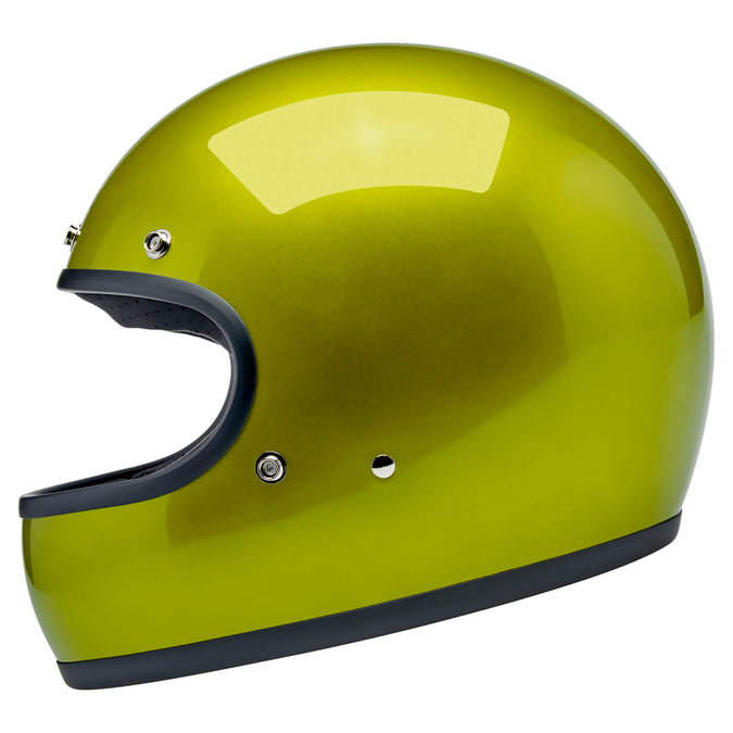 Gringo DOT/ECE R22.06 Approved Full Face Helmet - Metallic Lime