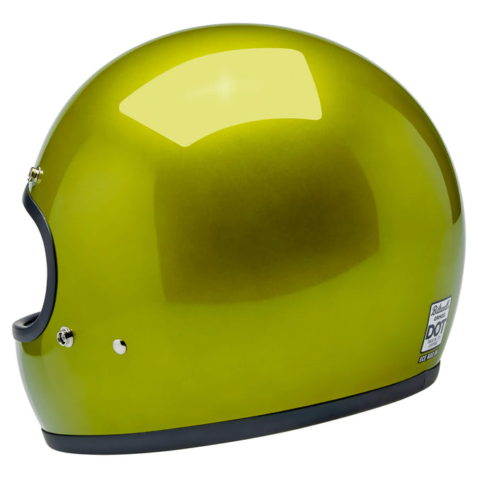 Gringo DOT/ECE R22.06 Approved Full Face Helmet - Metallic Lime