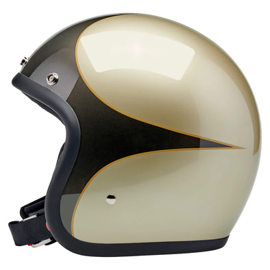 Bonanza Helmet DOT Approved Helmet - Metallic Charcoal/Champagne Scallop