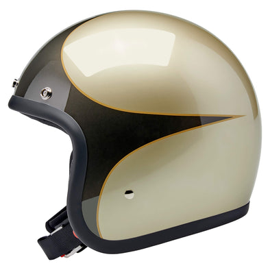 Bonanza Helmet DOT Approved Helmet - Metallic Charcoal/Champagne Scallop