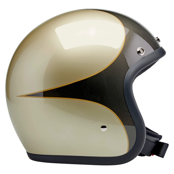 Bonanza Helmet DOT Approved Helmet - Metallic Charcoal/Champagne Scallop