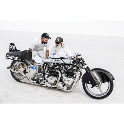 Bonneville Salt Flats 2025 Racing Support Pocket T-Shirt - White