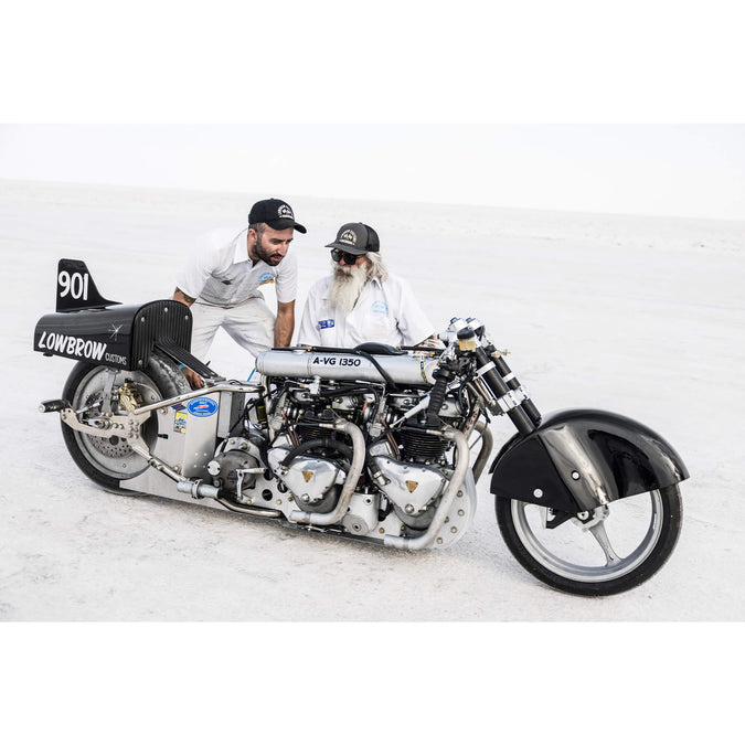 Bonneville Salt Flats 2025 Racing Support Pocket T-Shirt - White