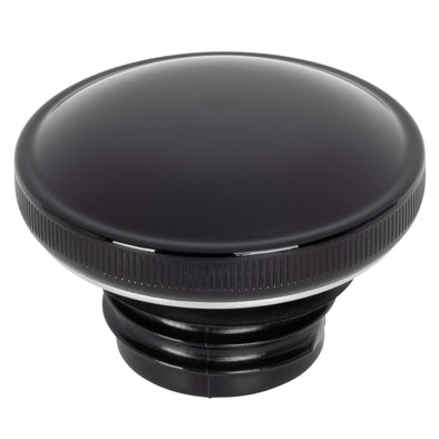 Screw-In Harley Stock Style Non-Vented Gas Cap - Left Side - 1982-1995 - Black