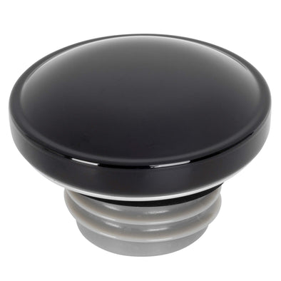 Screw-In Harley Stock Style Non-Vented Gas Cap - Left Side - 1996 & up - Black