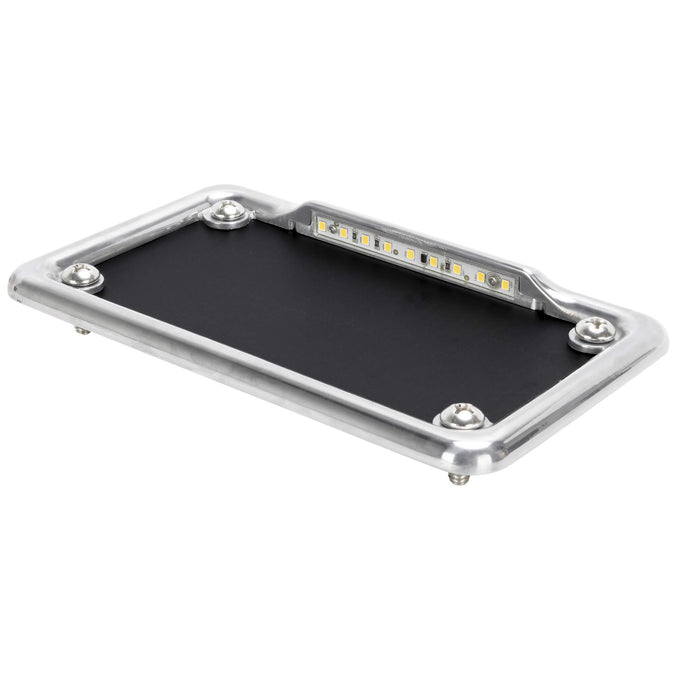 Cast Aluminum LED License Plate Frame - Polished