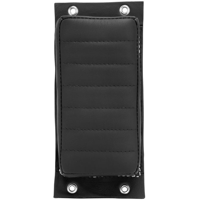 Bates Style Pillion P-Pad - Horizontal Pleat - Black