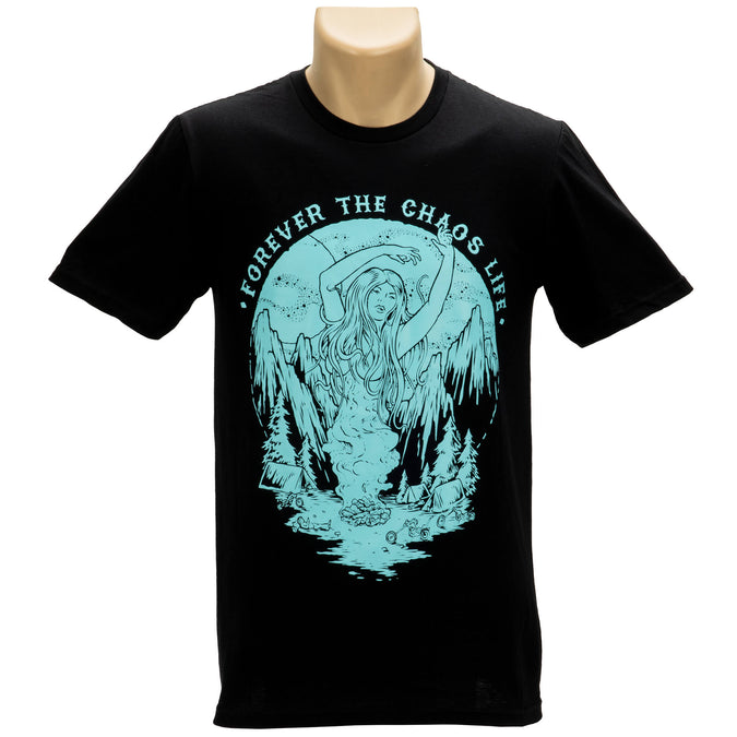 Gypsy Queen T-Shirt - Black & Light Blue