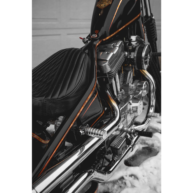 FTCL - SHoRTi Foot Pegs - 7075 Aluminum - Raw Machined Finish - Deluxe Weld-on Kit