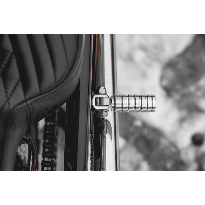 FTCL - SHoRTi Foot Pegs - 7075 Aluminum - Raw Machined Finish - Deluxe Weld-on Kit