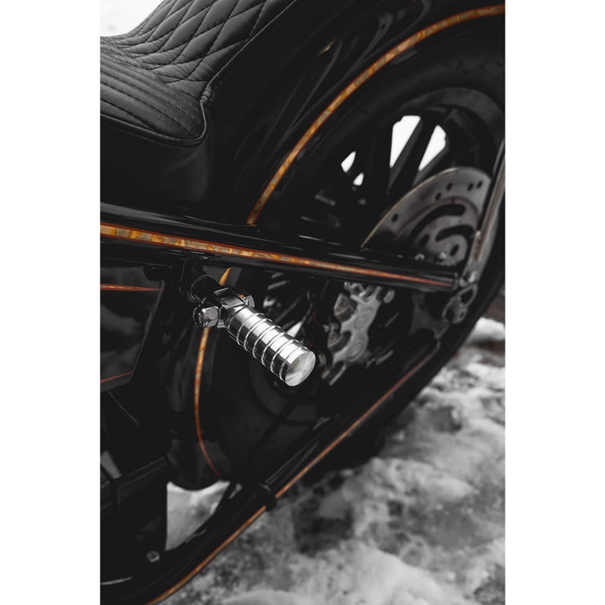 FTCL - SHoRTi Foot Pegs - 7075 Aluminum - Raw Machined Finish - Deluxe Weld-on Kit