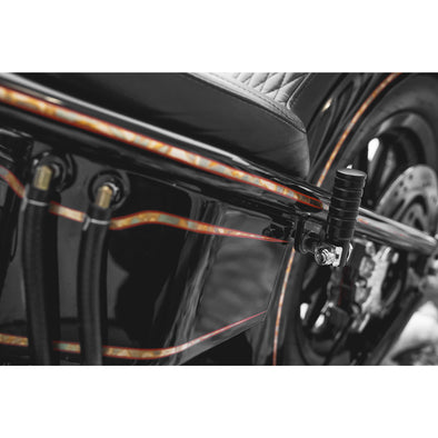 FTCL - SHoRTi Foot Pegs - 7075 Aluminum - Black Anodized - Deluxe Weld-on Kit