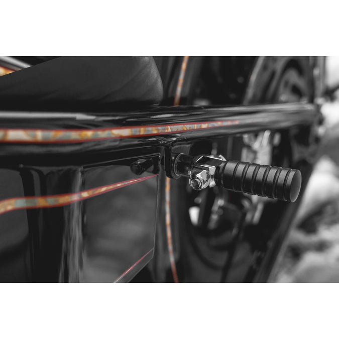 FTCL - SHoRTi Foot Pegs - 7075 Aluminum - Black Anodized - Deluxe Weld-on Kit