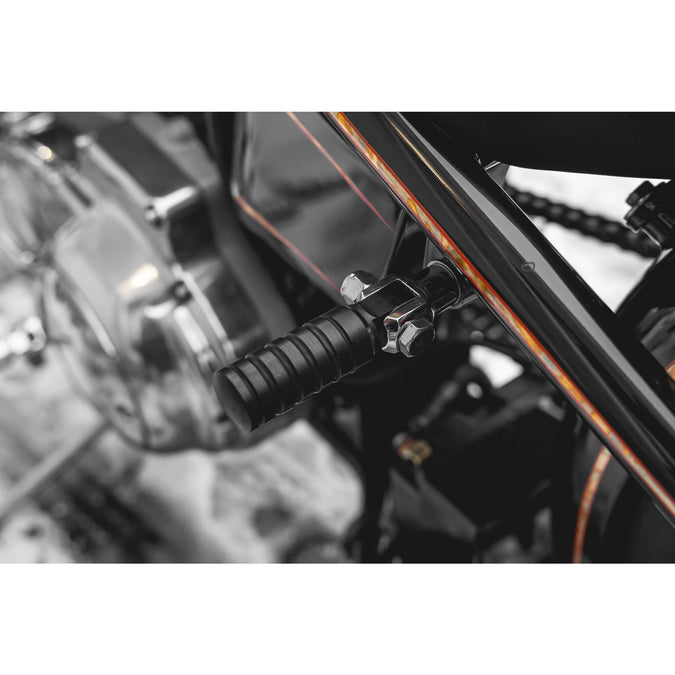 FTCL - SHoRTi Foot Pegs - 7075 Aluminum - Black Anodized - Deluxe Weld-on Kit