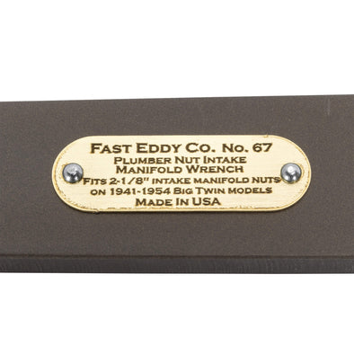 No. 67 Plumber Nut Intake Wrench for 1941-1954 Harley-Davidson FL Large Style Intakes