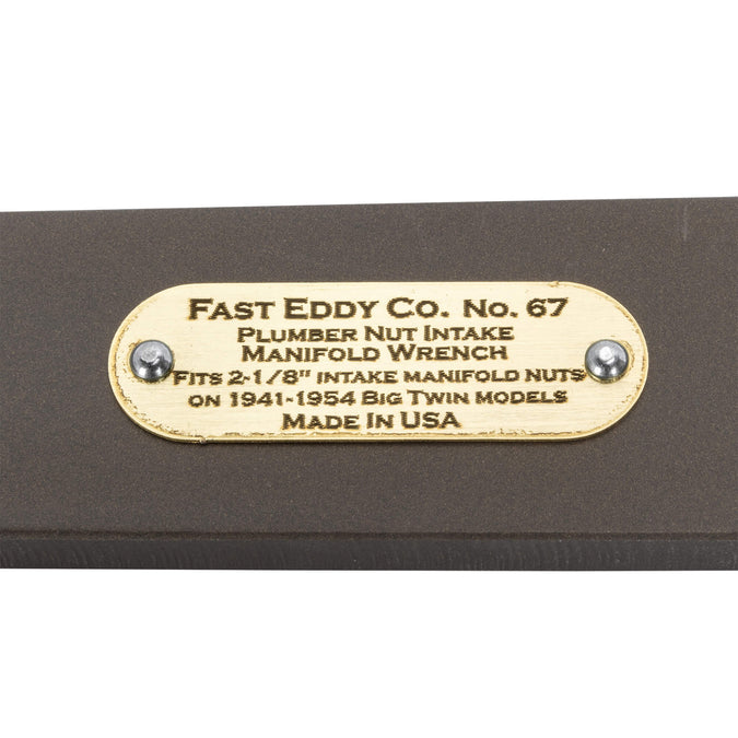 No. 67 Plumber Nut Intake Wrench for 1941-1954 Harley-Davidson FL Large Style Intakes