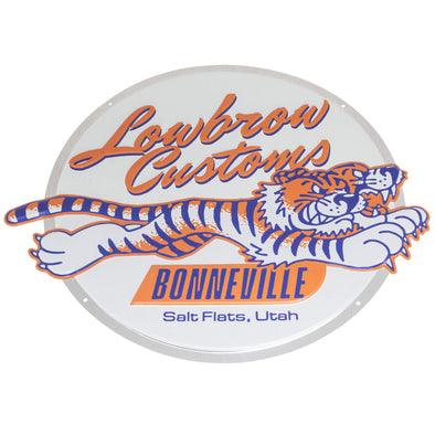 Lowbrow Customs Bonneville Stamped Metal Shop Signs