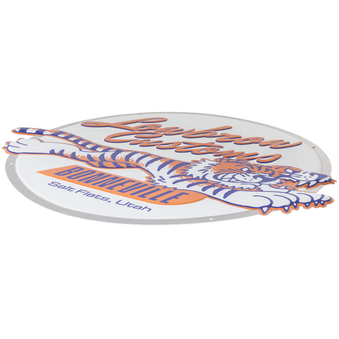 Lowbrow Customs Bonneville Stamped Metal Shop Signs