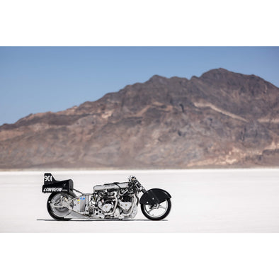 Lowbrow Customs Bonneville Stamped Metal Shop Signs