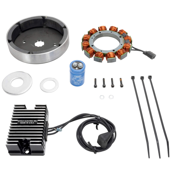 Alternator Kit CE-22ANBR for 1970-1998 Harley-Davidson Big Twins With No Battery