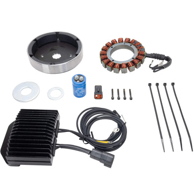 Alternator Kit CE-62ANBR 38 Amp for 1991-1998 Harley-Davidson Dyna 1984-1999 Softail Models With No Battery