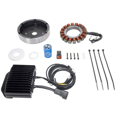 Alternator Kit CE-62ANBR 38 Amp for 1991-1998 Harley-Davidson Dyna 1984-1999 Softail Models With No Battery