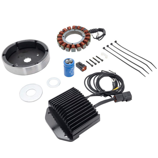 Alternator Kit CE-62ANBR 38 Amp for 1991-1998 Harley-Davidson Dyna 1984-1999 Softail Models With No Battery
