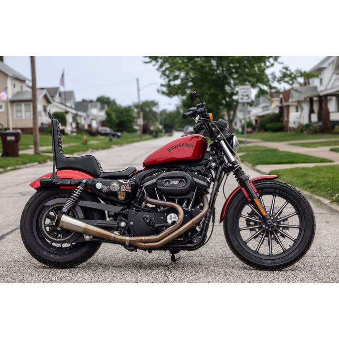 Tall Chopper Bolt On Sissy Bar With Cross Bracket - 2004 & Up Sportsters