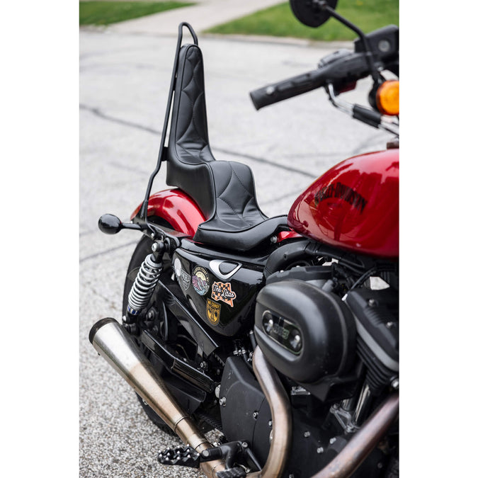 King And Queen Seat - Black Diamond - 2004-2021 (Excl. 2007-09) Harley-Davidson Sportsters