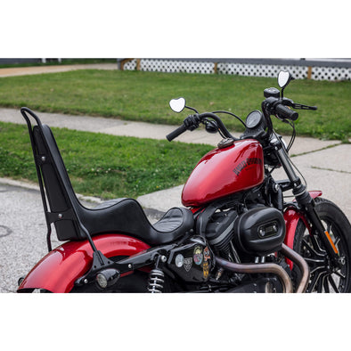 King And Queen Seat - Black Pleated - 2004-2021 (Excl. 2007-09) Harley-Davidson Sportsters