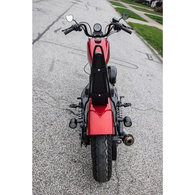 King And Queen Seat - Black Pleated - 2004-2021 (Excl. 2007-09) Harley-Davidson Sportsters