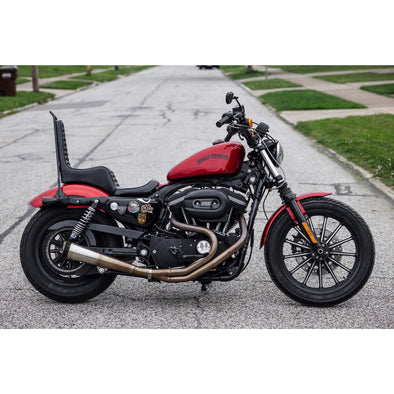 King And Queen Seat - Black Pleated - 2004-2021 (Excl. 2007-09) Harley-Davidson Sportsters