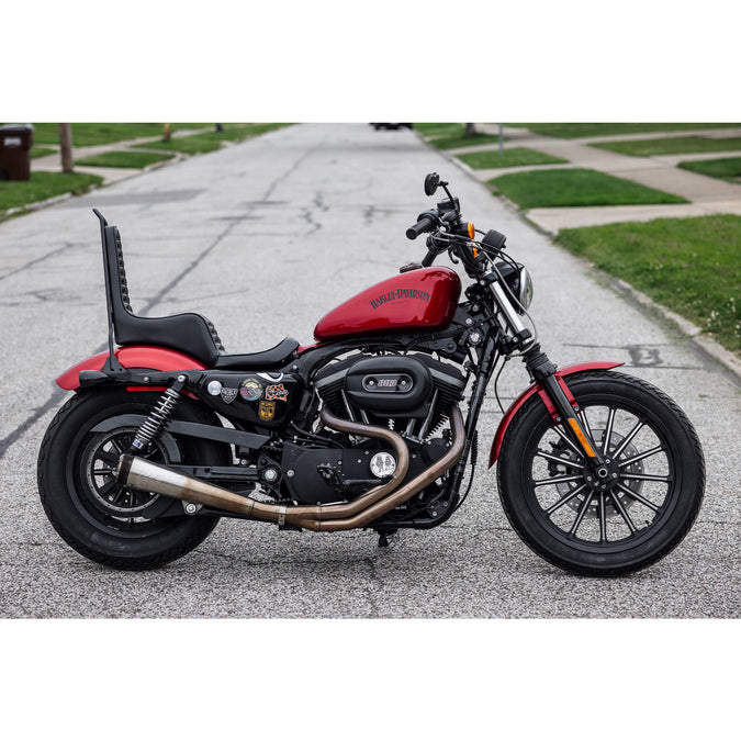 King And Queen Seat - Black Pleated - 2004-2021 (Excl. 2007-09) Harley-Davidson Sportsters