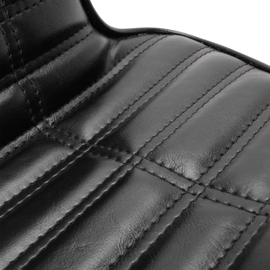 King And Queen Seat - Black Pleated - 2004-2021 (Excl. 2007-09) Harley-Davidson Sportsters