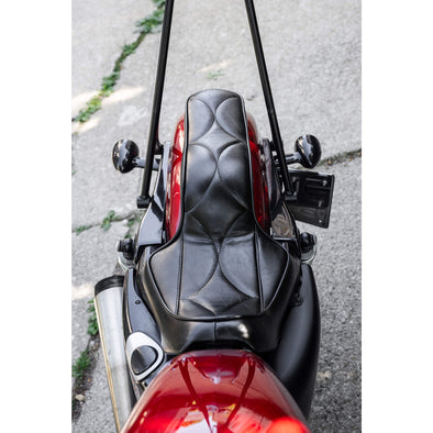 Cobra Seat - Black Diamond - 2004-2021 (Excl. 2007-09) Harley-Davidson Sportsters