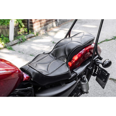 Cobra Seat - Black Diamond - 2004-2021 (Excl. 2007-09) Harley-Davidson Sportsters