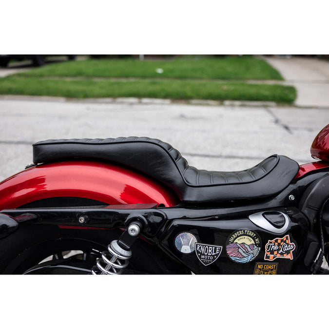 Cobra Seat - Black Pleated - 2004-2021 (Excl. 2007-09) Harley-Davidson Sportsters
