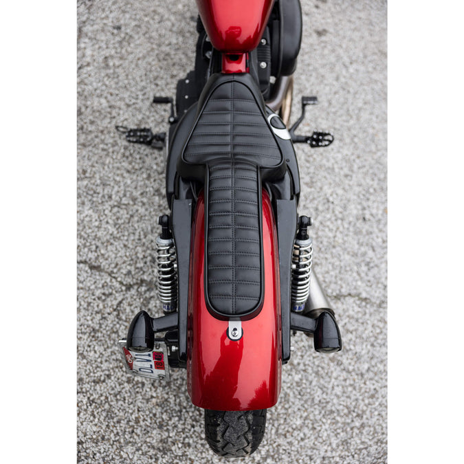 Cobra Seat - Black Pleated - 2004-2021 (Excl. 2007-09) Harley-Davidson Sportsters